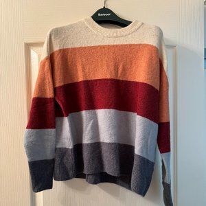 Madewell Striped Color Block Sweater Size XS Alpaca Blend